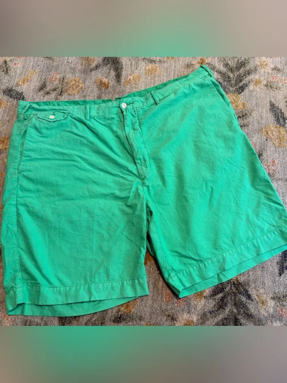 Polo Ralph Lauren Classic Fit Green Cotton Shorts Mens 46B Big & Tall